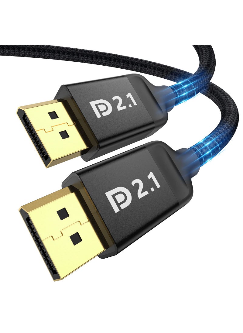 Silkland Silkland DisplayPort 2.1 Cable 6.6FT [VESA Certified], DP 2.0 Cable [16K@30Hz,8K@120Hz, 4K@240Hz, 2K@360Hz] 40Gbps HDR, HDCP DSC 1.2a, Compatible FreeSync G-Sync Gaming Monitor 4090 7900XTX  - Image 1