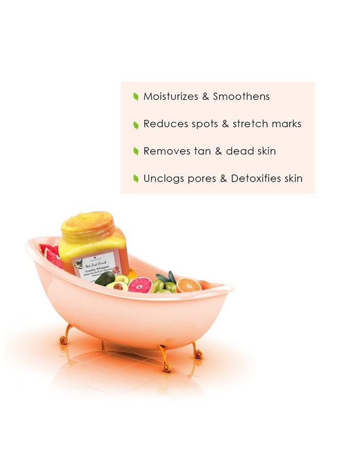 LAVENZA Creamy Sugar Body Scrub ;Freshly Made With Avocado Oil Shea Butter Orange Peel ; Exfoliates Visibly Smoothens Deeply Moisturizes ; Non Greasy Body Scrub; Body Polish 250G - Image 3