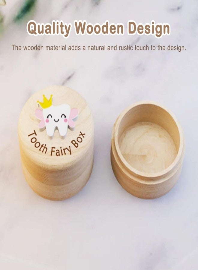 PUXING Tooth Fairy Box Cute Carved Wooden Box Tooth with 3D Tooths Lost Teeth Storage for Kids Souvenir Dropped Tooths Keepsake Storage Boxes(COLOR:natural) - Image 5