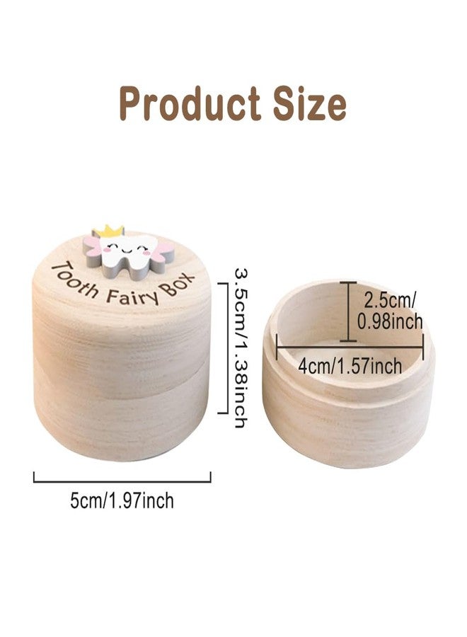 PUXING Tooth Fairy Box Cute Carved Wooden Box Tooth with 3D Tooths Lost Teeth Storage for Kids Souvenir Dropped Tooths Keepsake Storage Boxes(COLOR:natural) - Image 2