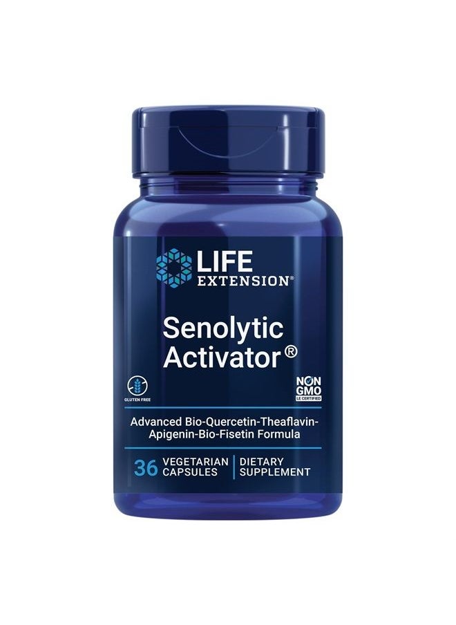 Life Extension Senolytic Activator - with Quercetin, Fisetin - For Immune Support, Anti-Aging & Longevity - Supports Systemic Rejuvenation - Non-GMO, Gluten-Free - 36 Vegetarian Capsules  - Image 1