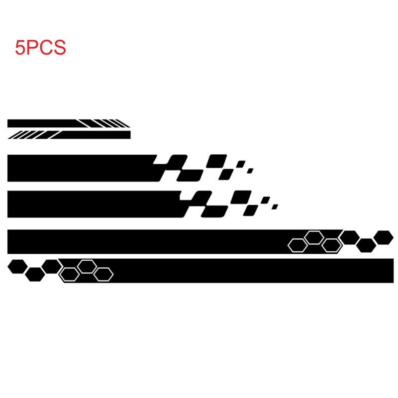 Car Side Sticker 5Pcs Black Premium Vinyl - Self-Adhesive Removable Decal Stripe for Car Exterior Decoration - Image 3