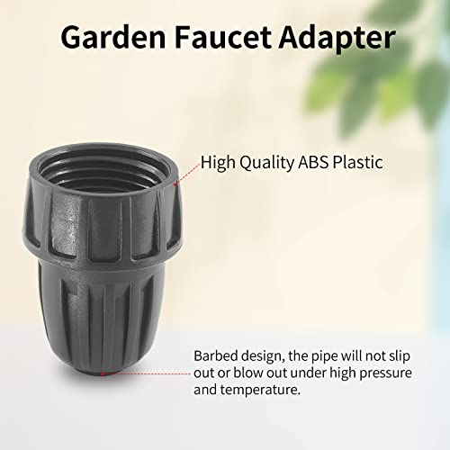 Moicstiy 4Pcs 1/2 Inch Drip Irrigation Hose Connectors 3/4 Inch Garden Faucet Hose Adapter Drip Irrigation Tubing Connector for Garden Irrigation Misting System - Image 3