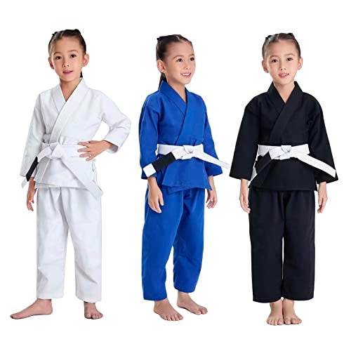 JUST YEARN Kids BJJ GI, Youth IBJJF Children’s Students Brazilian Jiujitsu Gi kimono Pre-washed Fabric - Image 1