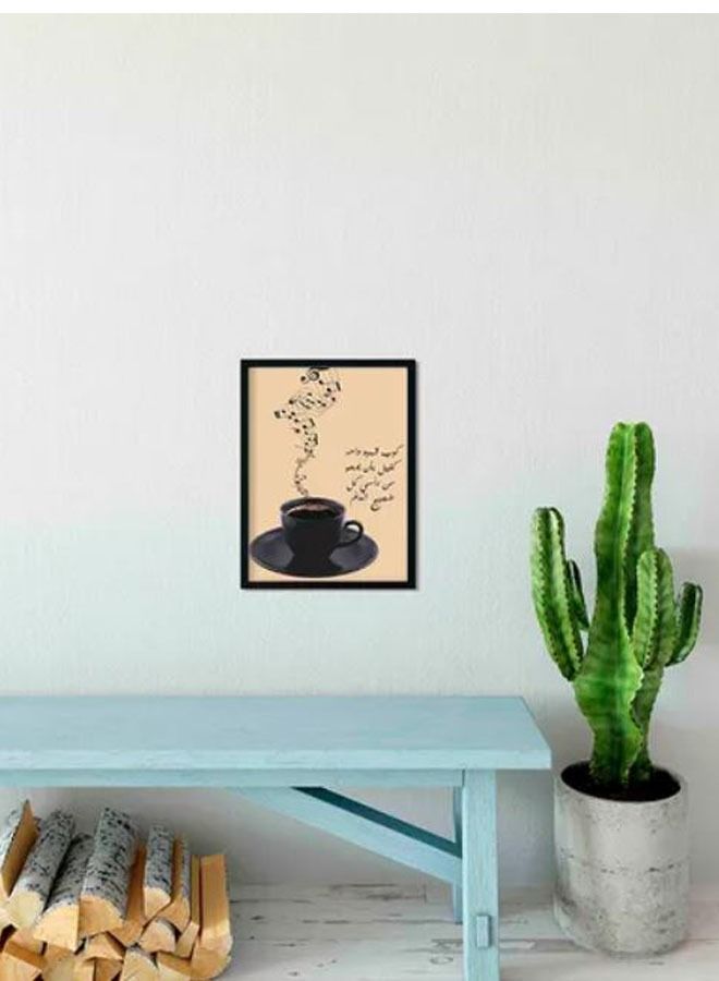 RKN Wooden Framed Wall Art Painting Black Beige - Image 2