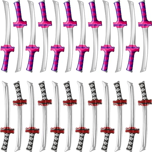 Cotiny 24 Pack Inflatable Ninja Swords Inflatable Sword Samurai Katana Blow Up Swords for Girls Boys Birthday Theme Ninja Party Favors - Image 1