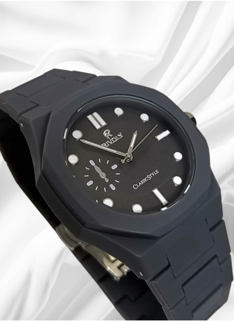 REVUELE Modern men's watch made of carbon fiber, waterproof, with a high-quality Japanese movement.  - Image 5