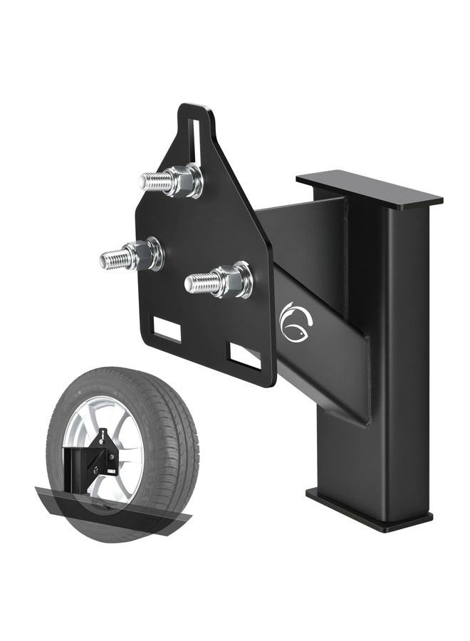 GADFISH Stake Pocket Spare Tire Carrier Mount, 3-Nuts Design Trailer Bracket Heavy Duty Holder, Fits 4 & 5 & 6 Lugs Trailer Wheels on 4",4.5'',4.75'',5'',5.5''and 6''Bolt Patterns, Holds up to 150 Lbs - Image 1