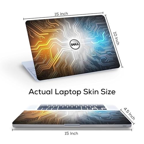 Inkykart Pattern D14 Top+Wrist Pad Vinyl Laptop Skin/Sticker/Cover for 15 to 15.6 Inches Laptops Laminated-Removable-HD Quality Compatible for Dell (15x10 Inches) - Image 3
