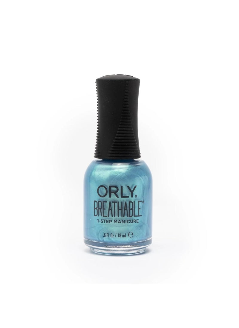 Orly Orly Melting Point Turquoise Vlue Shimmer Nail Polish | Long-Wearing, Full Coverage Formula with Gripper Cap | Vegan & Cruelty-Free (Having A Smeltdown) 