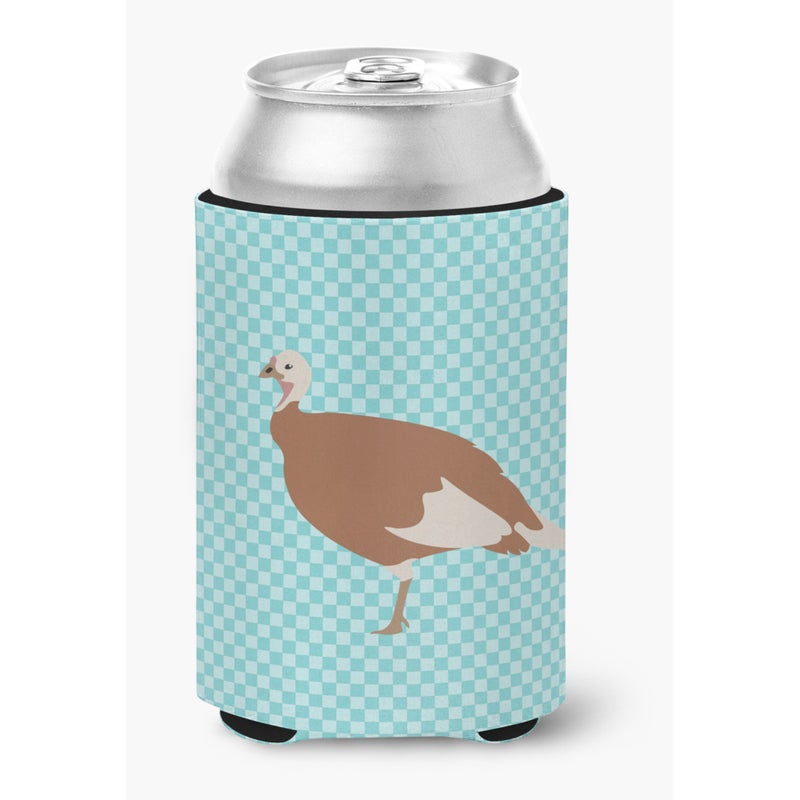 Caroline's Treasures ""Caroline's Treasures Jersey Buff Turkey Hen Blue Check Decorative Can Hugger  Multicolor""