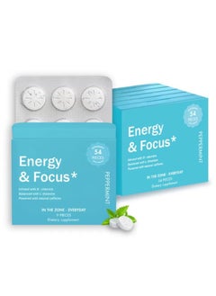 NeuroGum Energy Caffeine Mints (54 Pieces) - Sugar Free with L-theanine + Natural Caffeine + Vitamin B12 & B6 - Nootropic Energy & Focus Supplement for Women & Men - Keto & Vegan, Peppermint Flavor  - Image 1