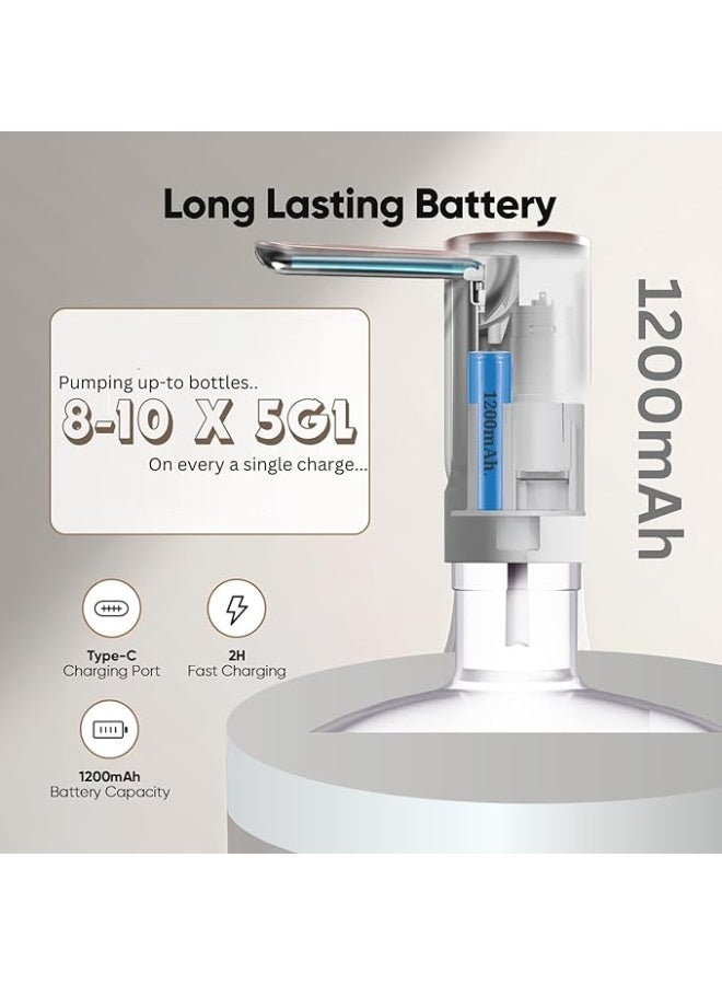DUNISO Water Pump， LED Touch Electric Water Pump,Water Dispenser Pump with Three Water Flow Modes，Foldable and Rechargeable，Suitable for Home, Kitchen, Living Room, Office, Camping, Travel - Image 3