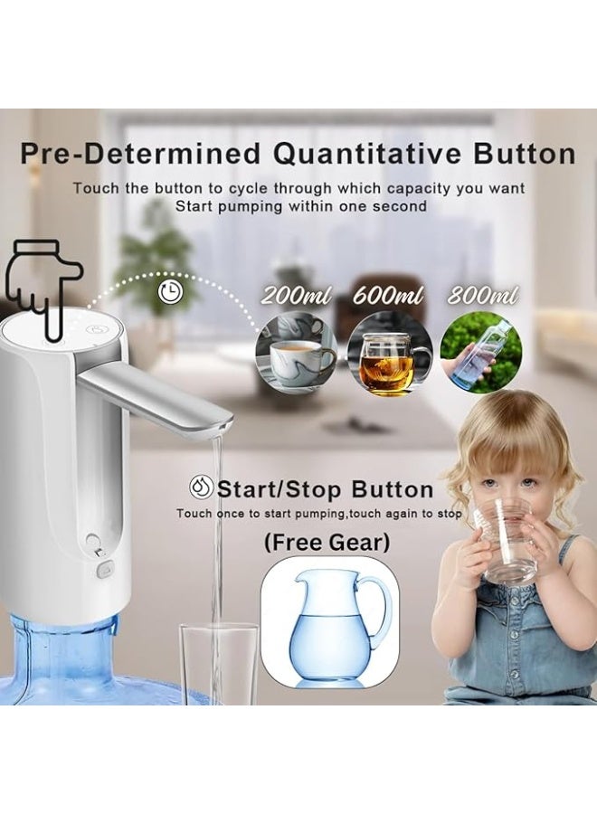 DUNISO Water Pump， LED Touch Electric Water Pump,Water Dispenser Pump with Three Water Flow Modes，Foldable and Rechargeable，Suitable for Home, Kitchen, Living Room, Office, Camping, Travel - Image 4