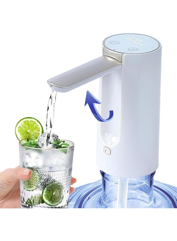 DUNISO Water Pump， LED Touch Electric Water Pump,Water Dispenser Pump with Three Water Flow Modes，Foldable and Rechargeable，Suitable for Home, Kitchen, Living Room, Office, Camping, Travel - Image 1