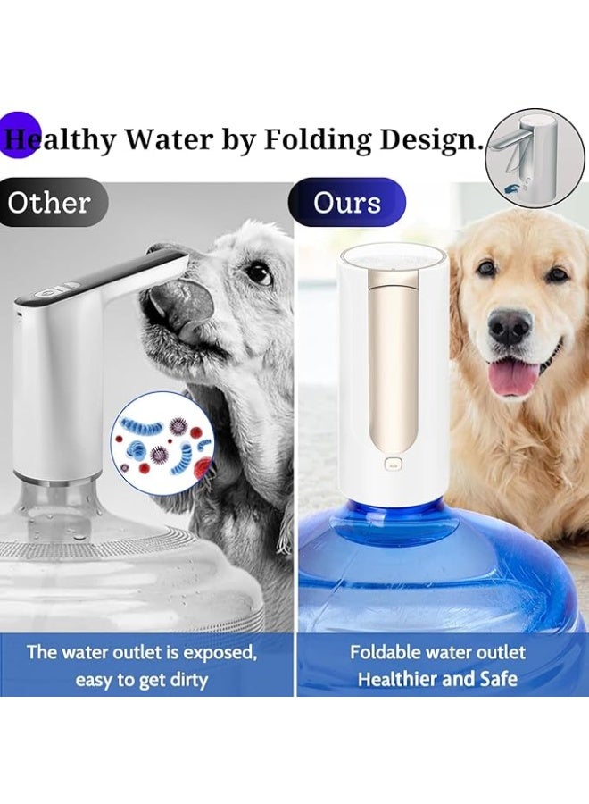 DUNISO Water Pump， LED Touch Electric Water Pump,Water Dispenser Pump with Three Water Flow Modes，Foldable and Rechargeable，Suitable for Home, Kitchen, Living Room, Office, Camping, Travel - Image 5