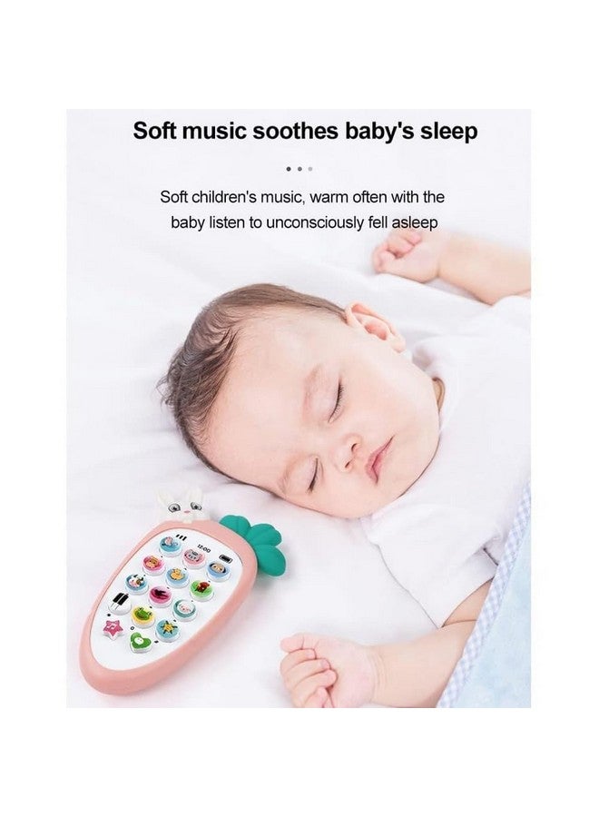 بارتيت لعبة موسيقية لطيفة على شكل جزرة من PARTEET للأطفال الصغار مع موسيقى ونغمات رنين وأضواء - هدايا وحفلات أعياد الميلاد للفتيات (لا تتضمن البطارية) (وردي) - Image 4