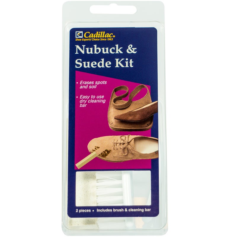 Cadillac Nubuck & Suede Cleaner Kit - Brush and Eraser - Remove Stains & Clean Shoes Boots Bags Coats & More - Image 1