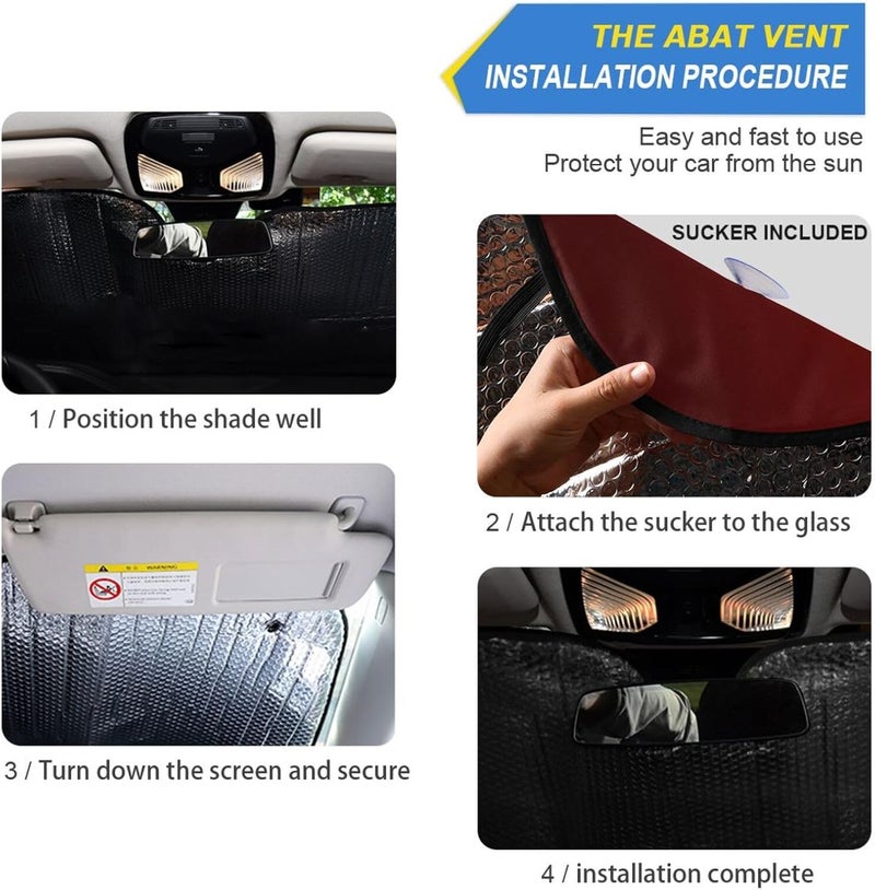 Lonely Wolf Car Windshield Sun Shade Foldable Sun Visor Automotive Sunshades for Car Truck SUV Blocks UV Rays Keep Your Vehicle Cool - Image 2