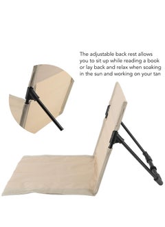 ADEBOLA Folding Travel Chair with Backrest Portable Folding Beach Lounger  - Image 2