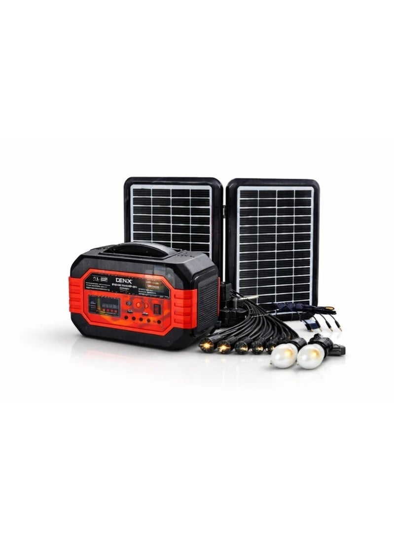 Dinex 100W Portable Solar Generator with Two Solar Panels - 7000mAh Rechargeable Power Station - Image 3