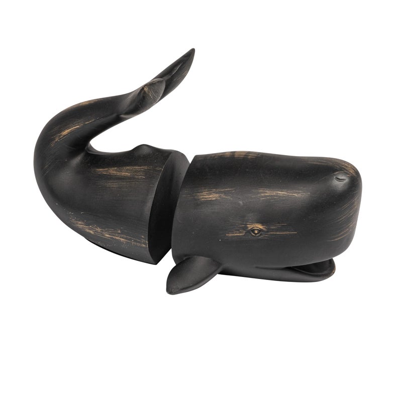 Creative CoOp Whale Shaped Resin Bookends Set of 2 Pieces