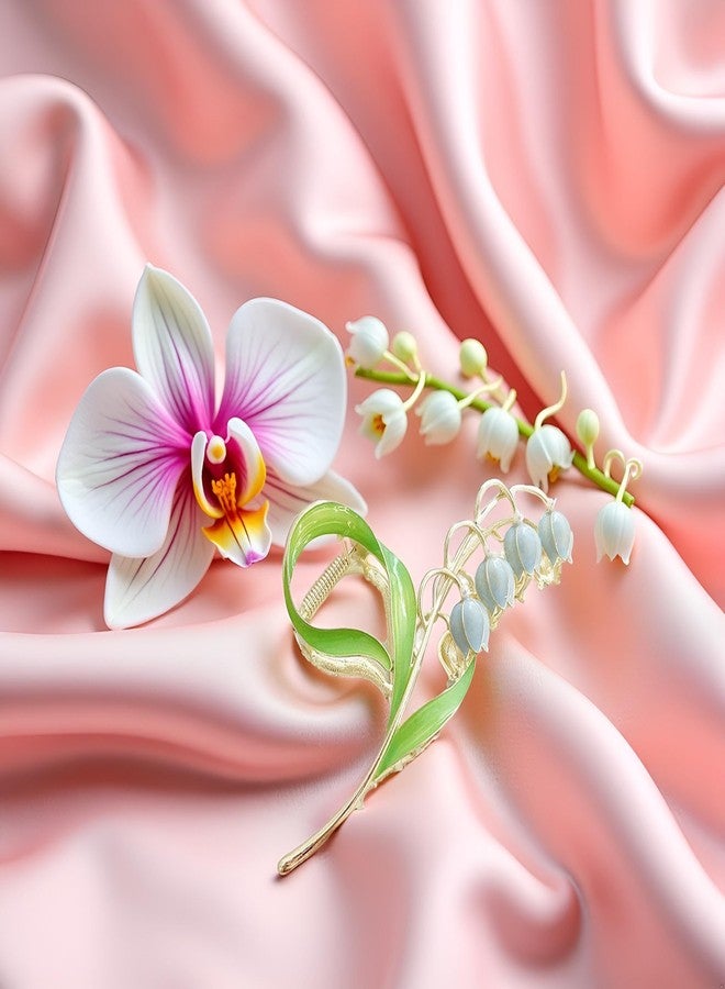 WaigN Blue Orchid Hair Clamps, Lily of The Valley Clips, Flower Metal Hairpin, Lily Flower Jaw Clamp Hair Styling Hair Accessories for Thick Thin Hair, Women Beauty and Personal Care - Image 4