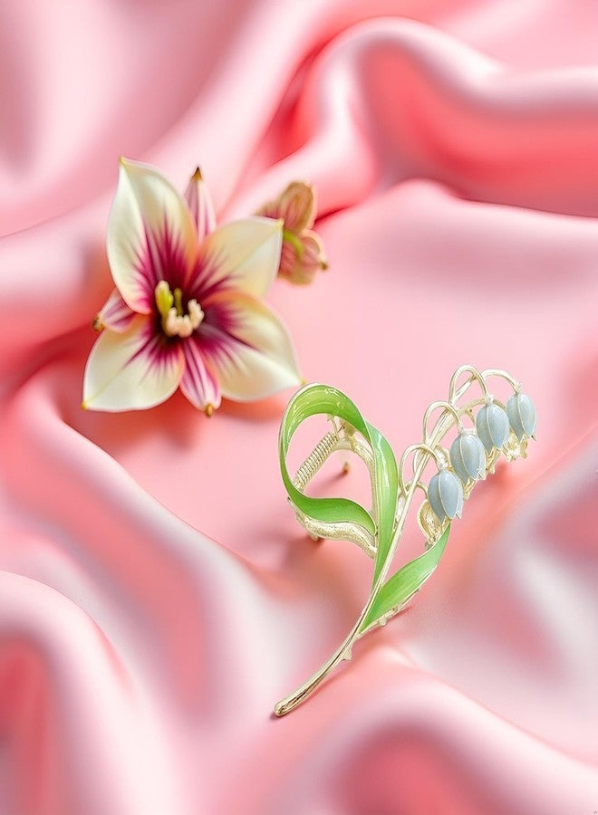 WaigN Blue Orchid Hair Clamps, Lily of The Valley Clips, Flower Metal Hairpin, Lily Flower Jaw Clamp Hair Styling Hair Accessories for Thick Thin Hair, Women Beauty and Personal Care - Image 5