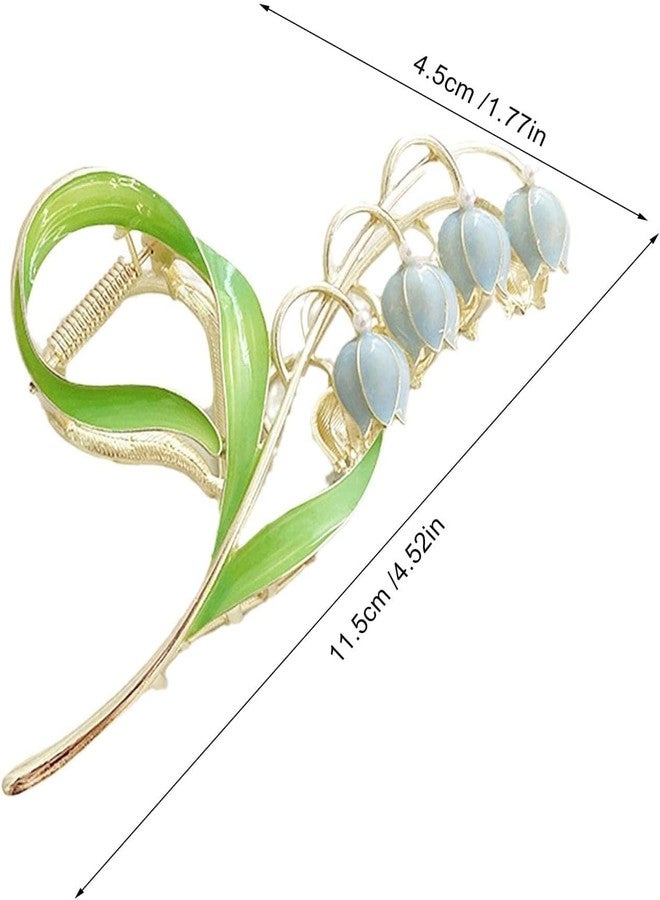 WaigN Blue Orchid Hair Clamps, Lily of The Valley Clips, Flower Metal Hairpin, Lily Flower Jaw Clamp Hair Styling Hair Accessories for Thick Thin Hair, Women Beauty and Personal Care - Image 2