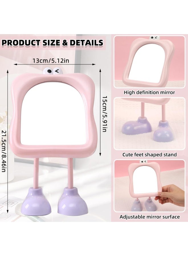 Table Desk Vanity Makeup Mirror with Stand Portable Adjustable Angle Tabletop Mirror for Home Decor - Image 5