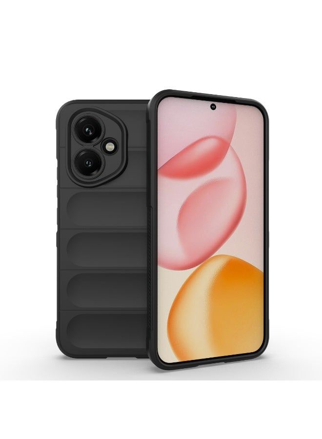 Phantom Shield Silicone Case with Anti-Scratch Soft Microfiber Lining, High Resilience Rubber Full Body Shockproof Cover Compatible with Honor 400 (Black)