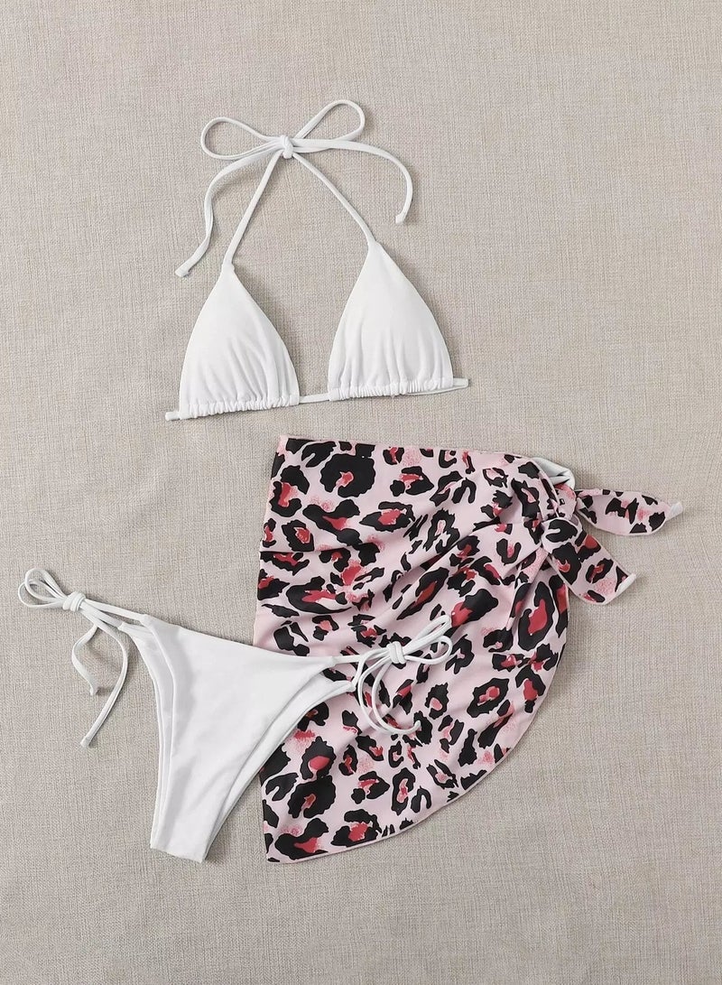 Generic 3pack Triangle Bikini Swimsuit & Beach Skirt  - Image 1