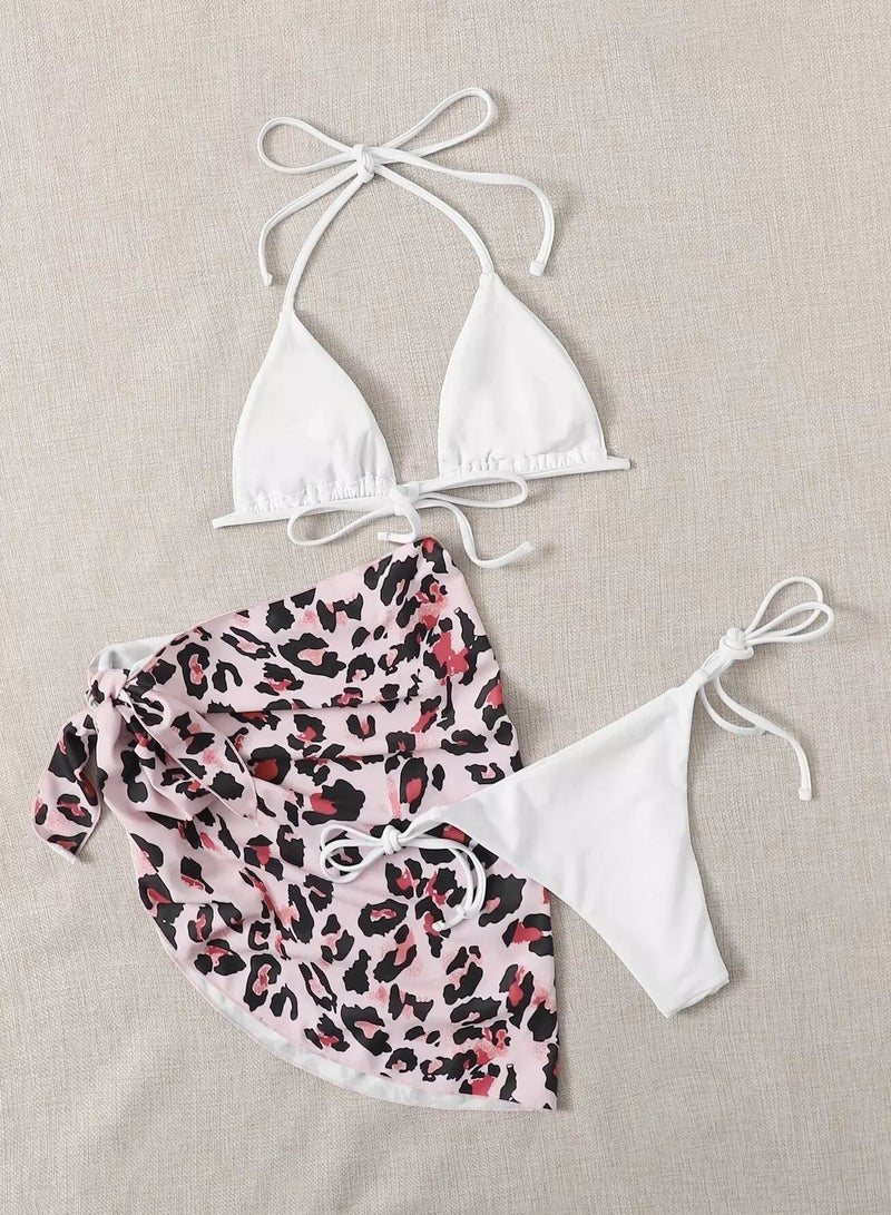 Generic 3pack Triangle Bikini Swimsuit & Beach Skirt  - Image 2