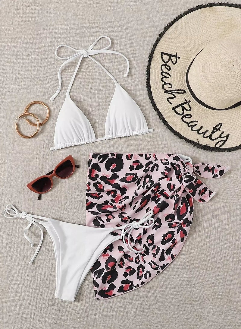 Generic 3pack Triangle Bikini Swimsuit & Beach Skirt  - Image 3