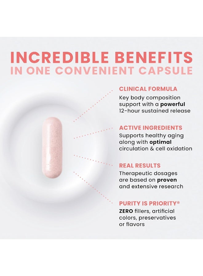 Pure TheraPro Rx MicroActive Oligonol | Clinically Proven Polyphenol Supplement to Support Body Composition & Healthy Skin | 2x More bioAvailable | 2 Month Supply | Non-GMO & Vegan (60 Vegan Capsules) - Image 3