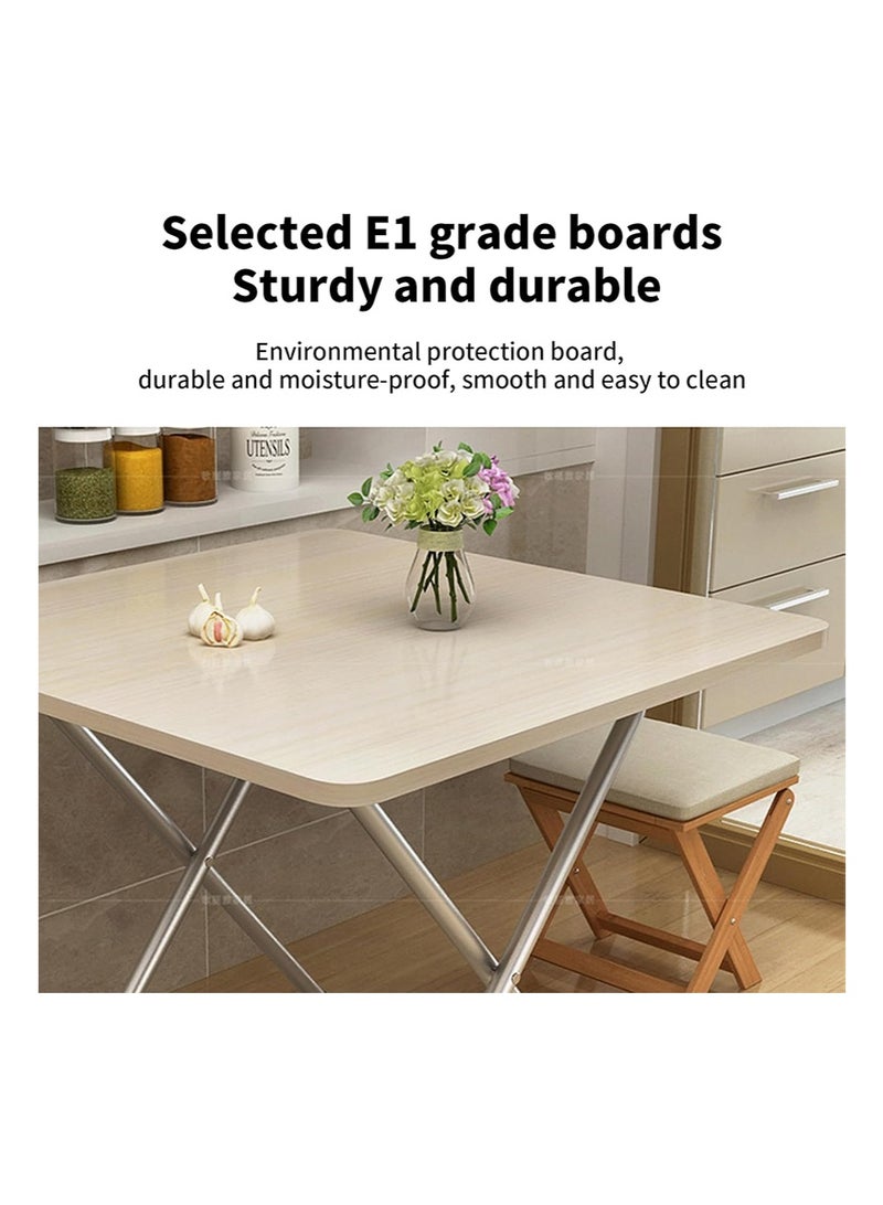 TAPIT 60x60x72cm Folding Dining Table, Lightweight Outdoor Camping Table, Durable and Sturdy Foldable Table for Home, Party, Game  (Black) - Image 3