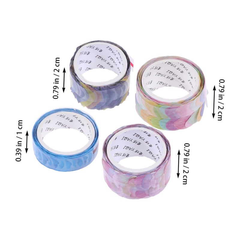 4 Roll Floral Petal Washi Tape Light Adhesive For Scrapbooking Journals DIY Planner - Image 3