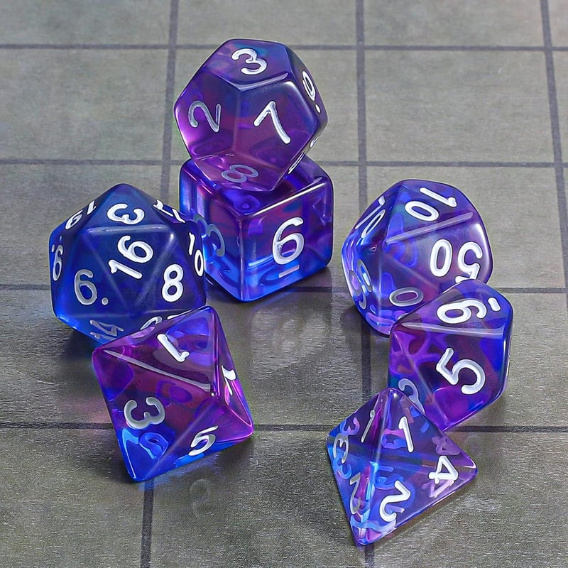 CiaraQ مجموعة نرد متعددة الأوجه مع حقيبة نرد سوداء لألعاب D&D RPG MTG - Image 2