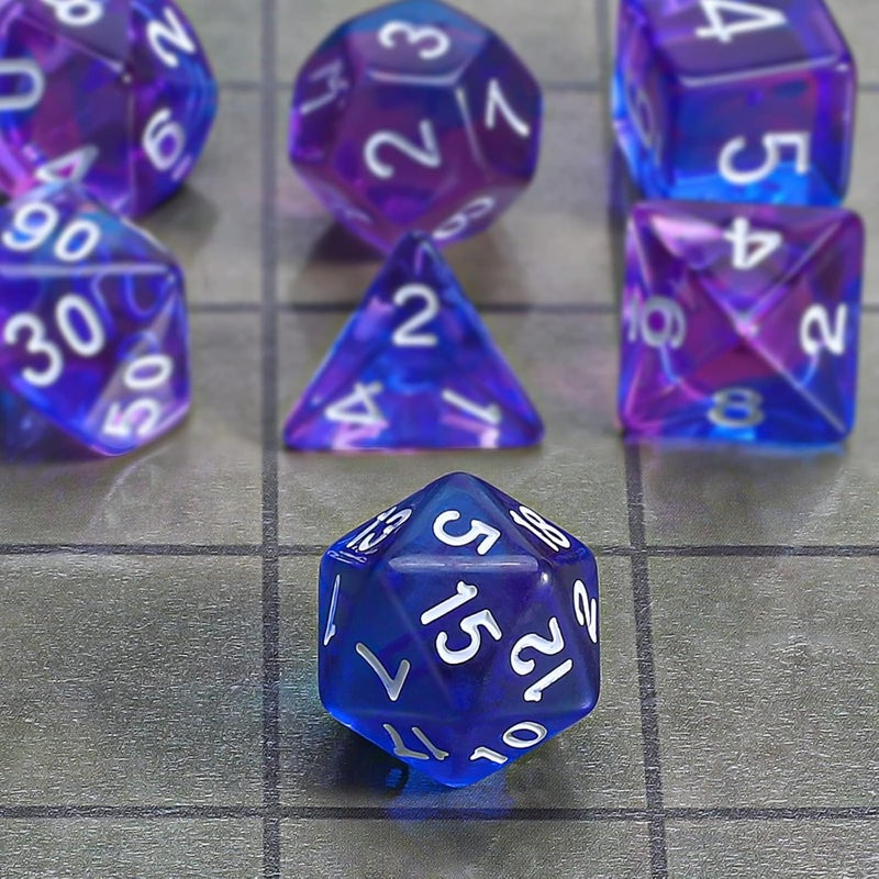 CiaraQ مجموعة نرد متعددة الأوجه مع حقيبة نرد سوداء لألعاب D&D RPG MTG - Image 4