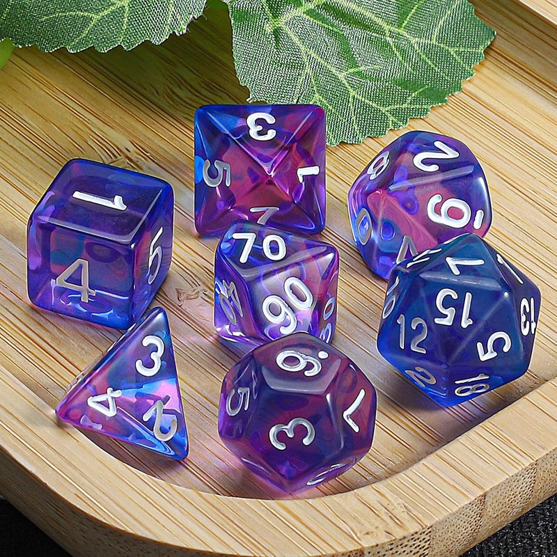 CiaraQ مجموعة نرد متعددة الأوجه مع حقيبة نرد سوداء لألعاب D&D RPG MTG - Image 5