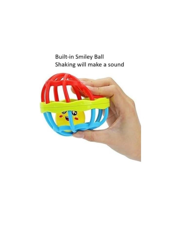 Rattle Ball Small Plastic Ball Inside Soft Silicone Body Lightweight Durable Multicolored Sound Toy (Color May Vary) - Image 4