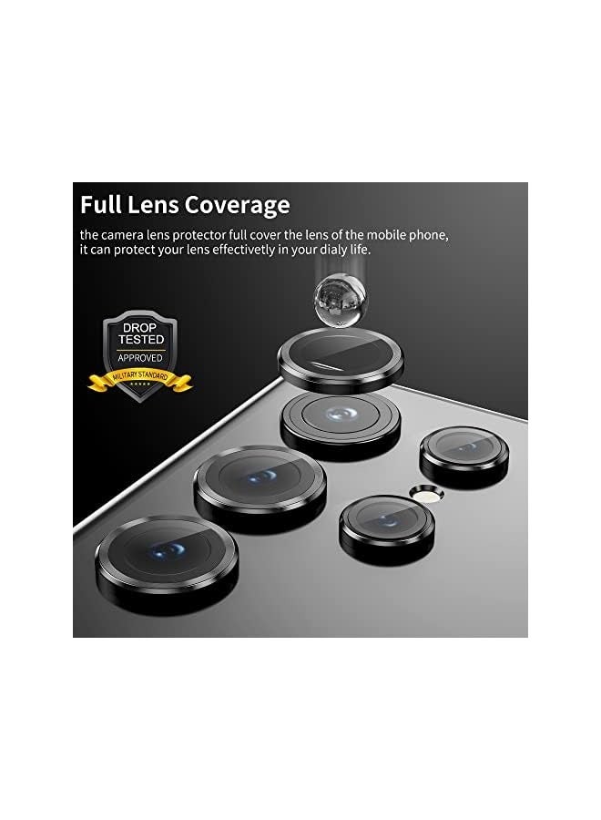 Jetech Camera Lens Protector for Galaxy S22 Ultra, Scratch-Proof, Drop-Proof Alloy Phone Screen Camera Cover Protection for 6.8'' Accessories - Black - Image 2