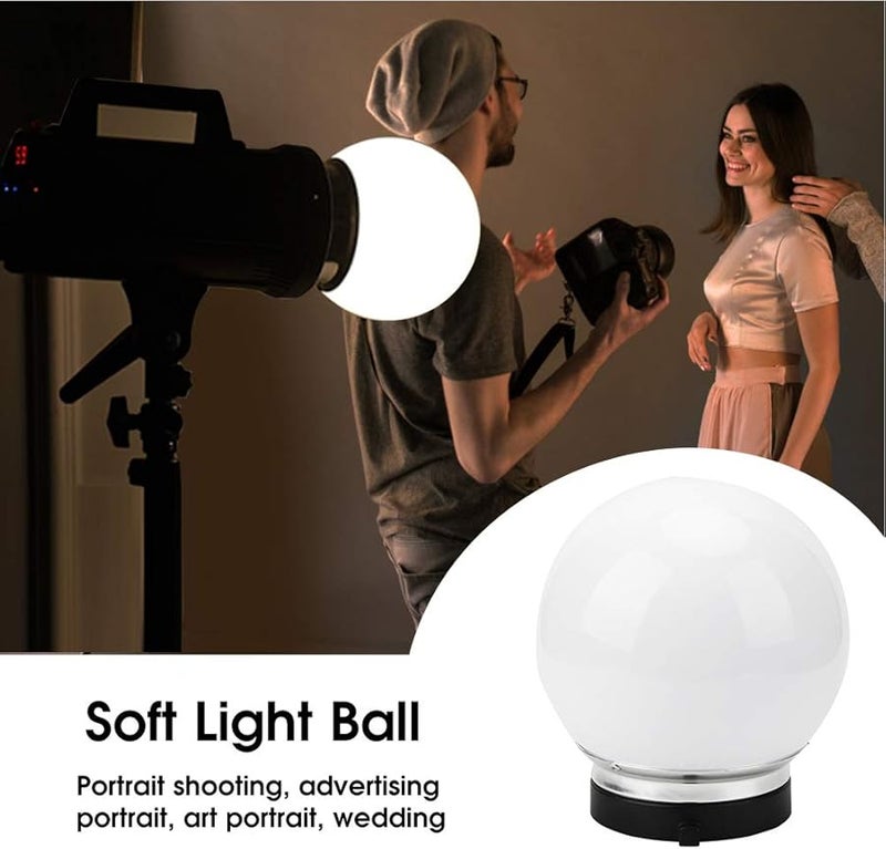 15cm Translucent Spherical Diffuser for Bowens Mount Portable Photography Softbox Light Ball - Image 3