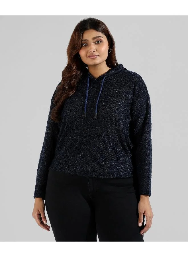 انستافاب بلس سويت شيرت نسائي سادة أنيق بغطاء رأس