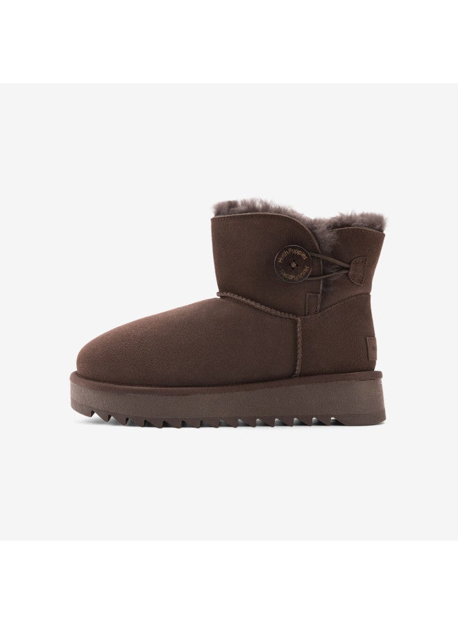Hush Puppies Winter New Versatile Casual Snow Boots Fleece Warm Ankle Boots Outdoor Non-freezing Feet Cotton Boots - Image 4