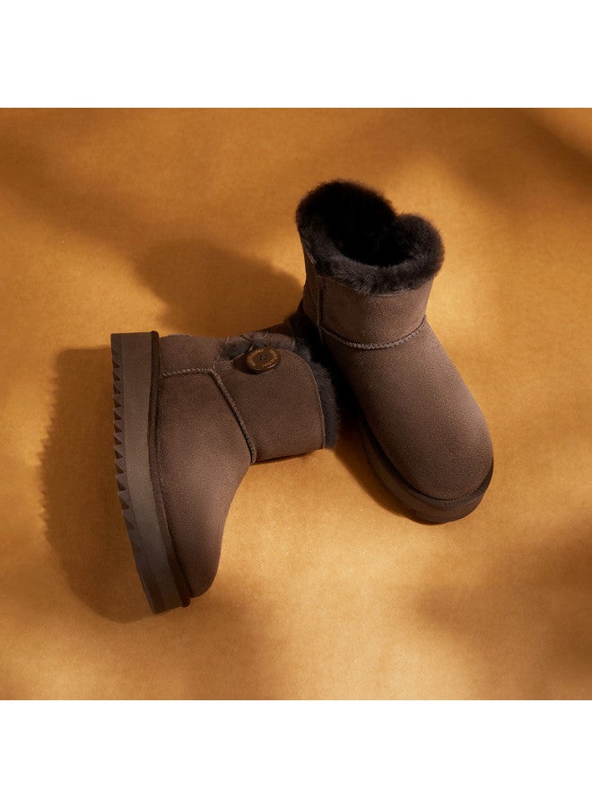 Hush Puppies Winter New Versatile Casual Snow Boots Fleece Warm Ankle Boots Outdoor Non-freezing Feet Cotton Boots - Image 2