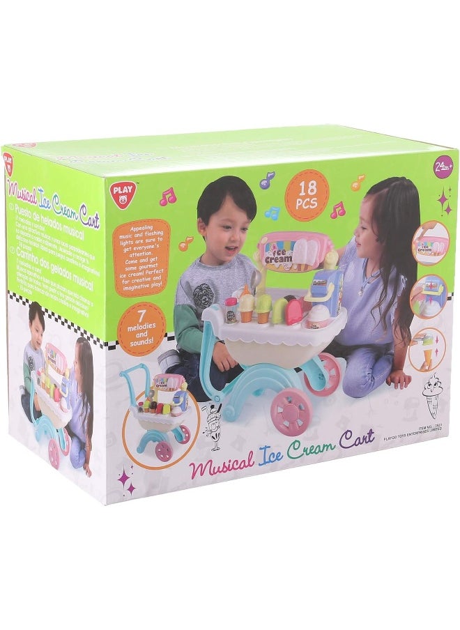 PLAYGO PlayGo Musical Ice Cream Cart Playset (18 Pieces)  - Image 2