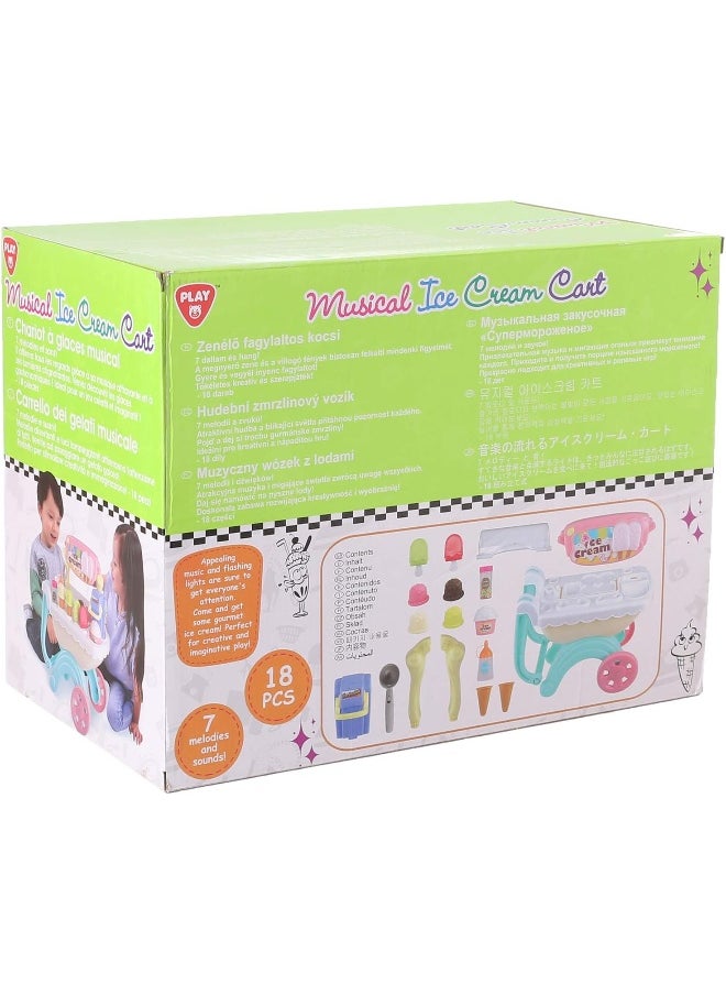 PLAYGO PlayGo Musical Ice Cream Cart Playset (18 Pieces)  - Image 1