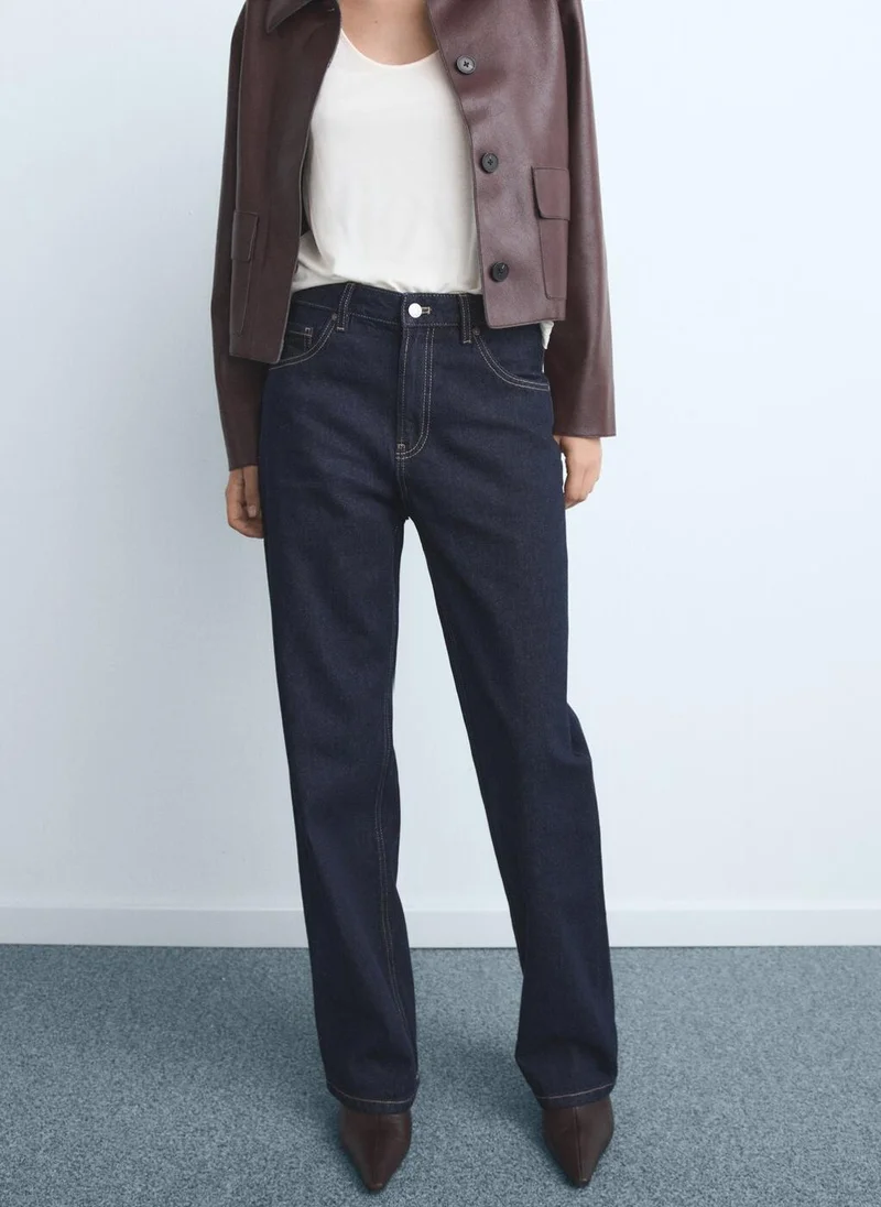MANGO Miami medium-rise straight-fit jeans