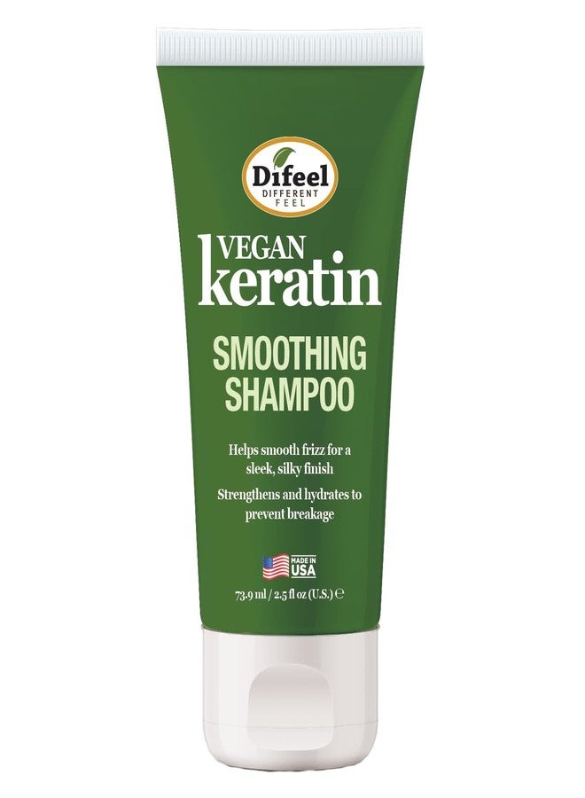 Difeel Vegan Keratin Anti Frizz Smoothing Shampoo - Travel Size 2.5 Ounce - Image 1